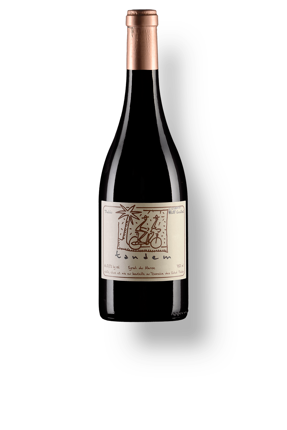 Vinho Domaine Des Ouled Thaleb Tinto Seco Marrocos Tandem Syrah 2022 750ml