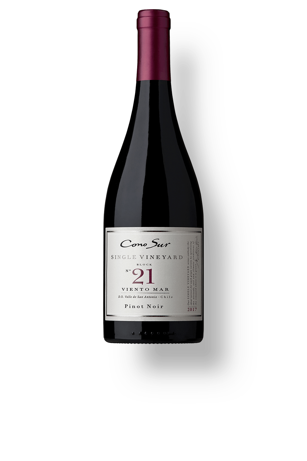 Vinho Cono Sur Tinto Seco Chile Block 21 Viento Mar Pinot Noir 2021 750ml