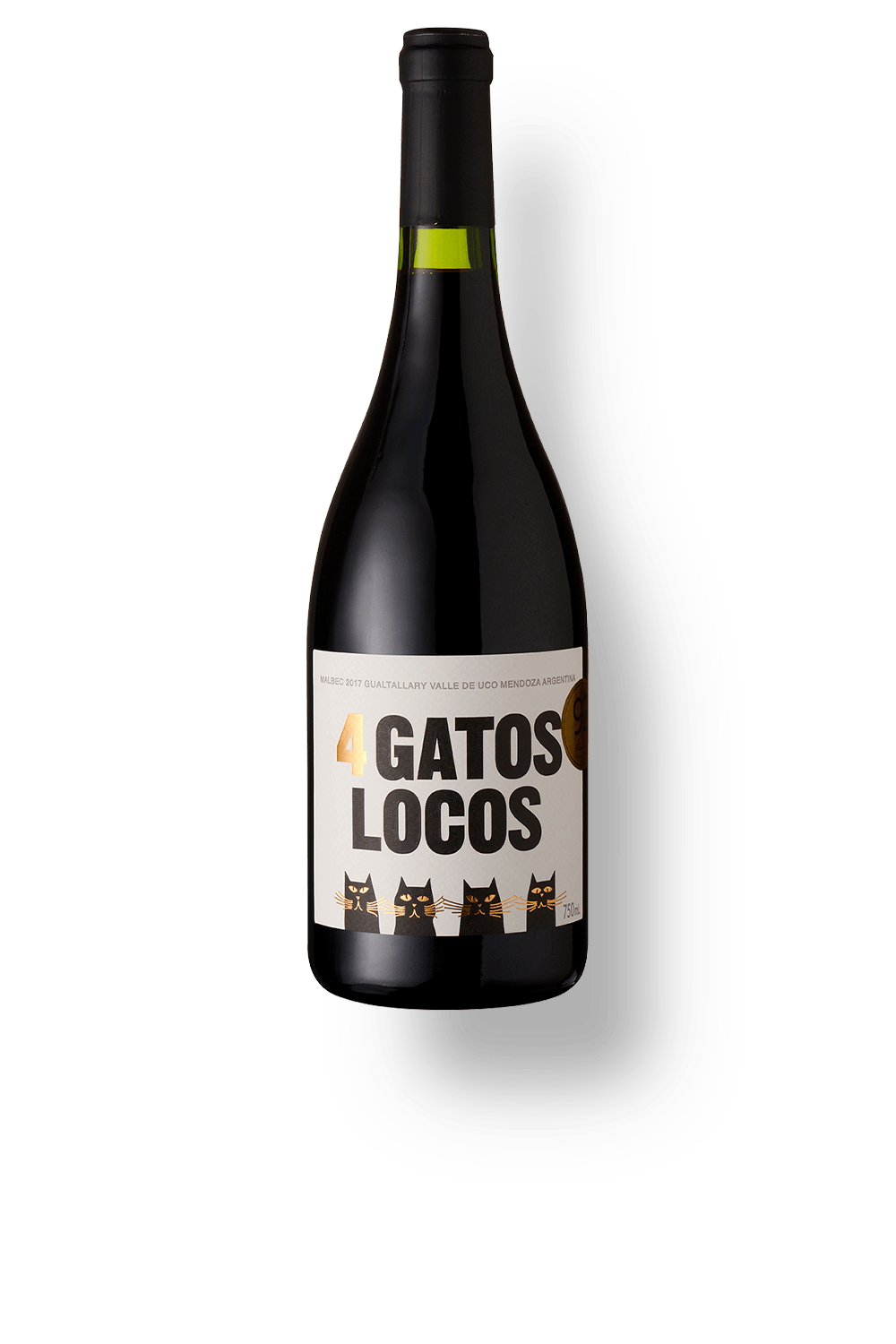 Vinho 4 Gatos Locos Tinto Seco Argentina Malbec 2021 750ml