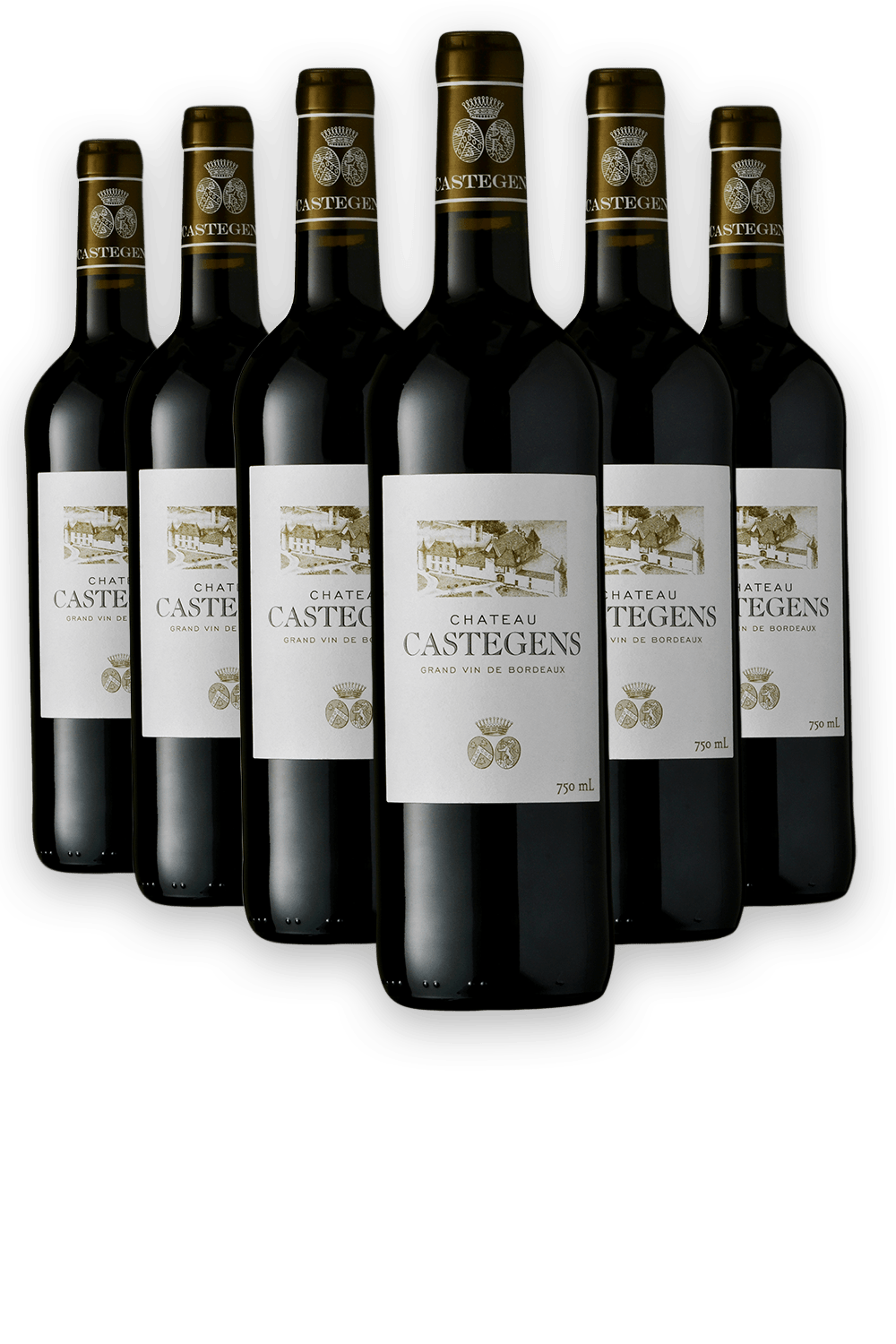 Vinho Château Castegens Tinto Seco França Cabernet Franc, Cabernet Sauvignon, Merlot 2016 750ml - 6 Unidades