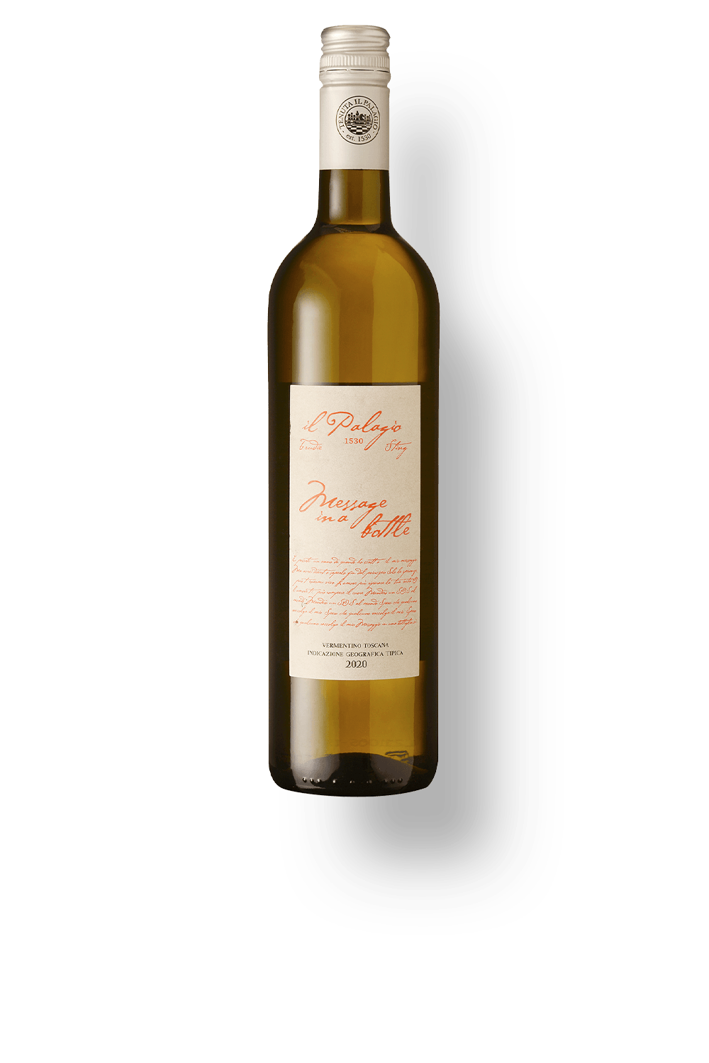 Vinho Tenuta Il Palagio Branco Seco Itália Message In a Bottle Sauvignon Blanc, Trebbiano, Vermentino 2020 750ml