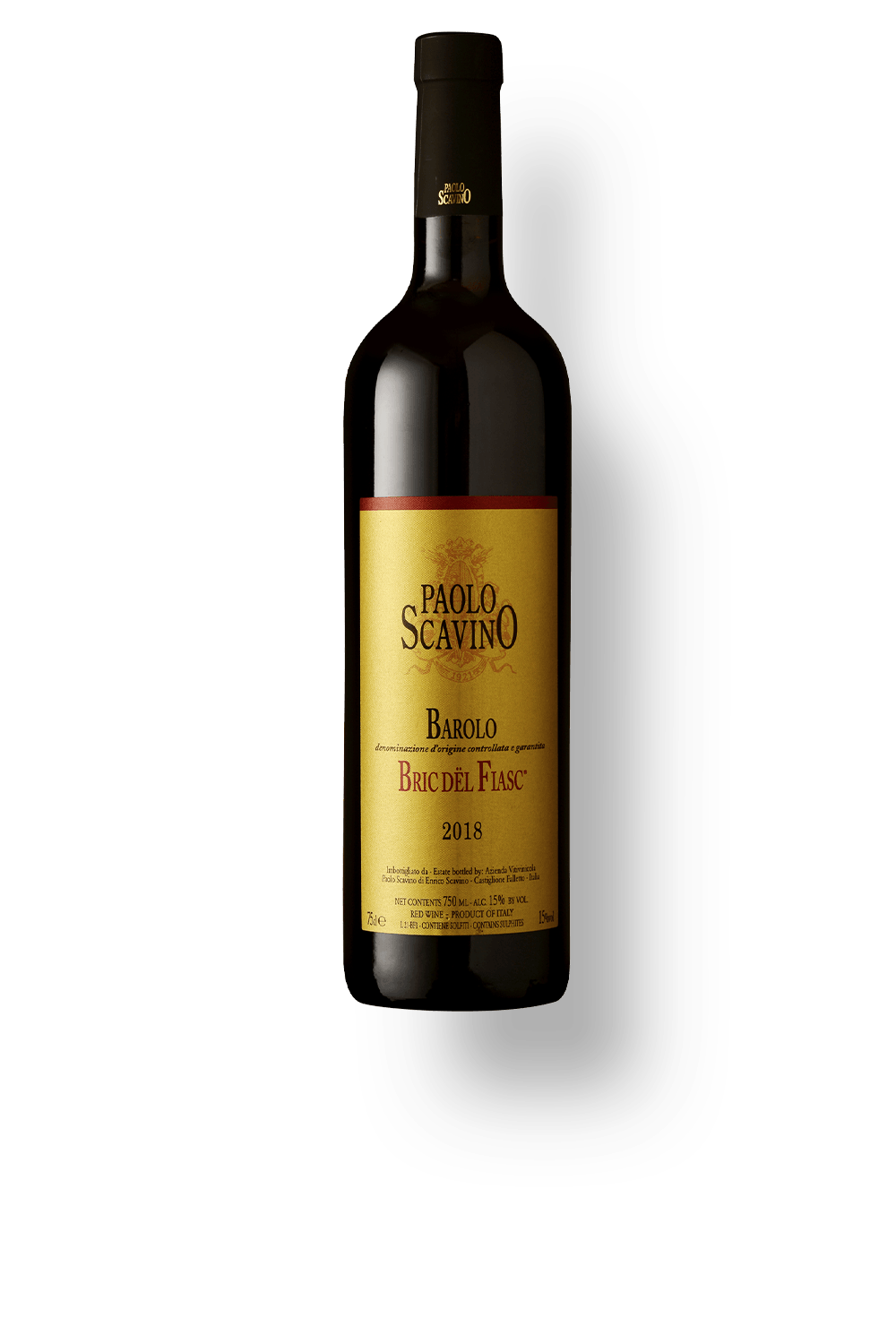 Vinho Paolo Scavino Tinto Seco Itália Bric Del Fiasc Nebbiolo 2018 750ml
