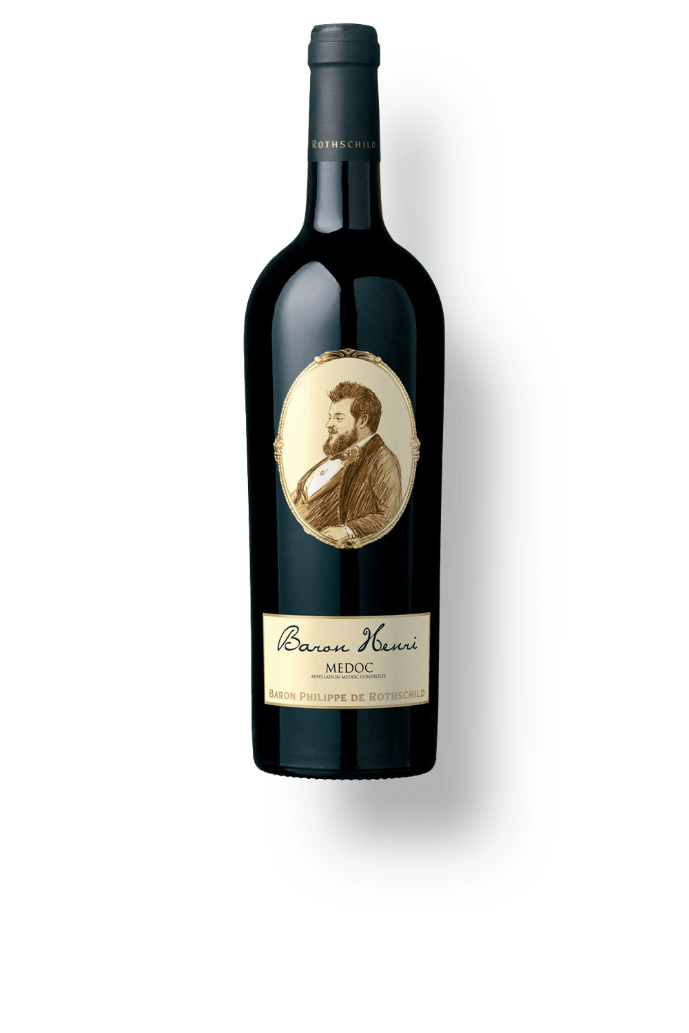 Vinho Baron Philippe de Rothschild Tinto Seco França Baron Henri Cabernet Sauvignon, Merlot 2018 750ml