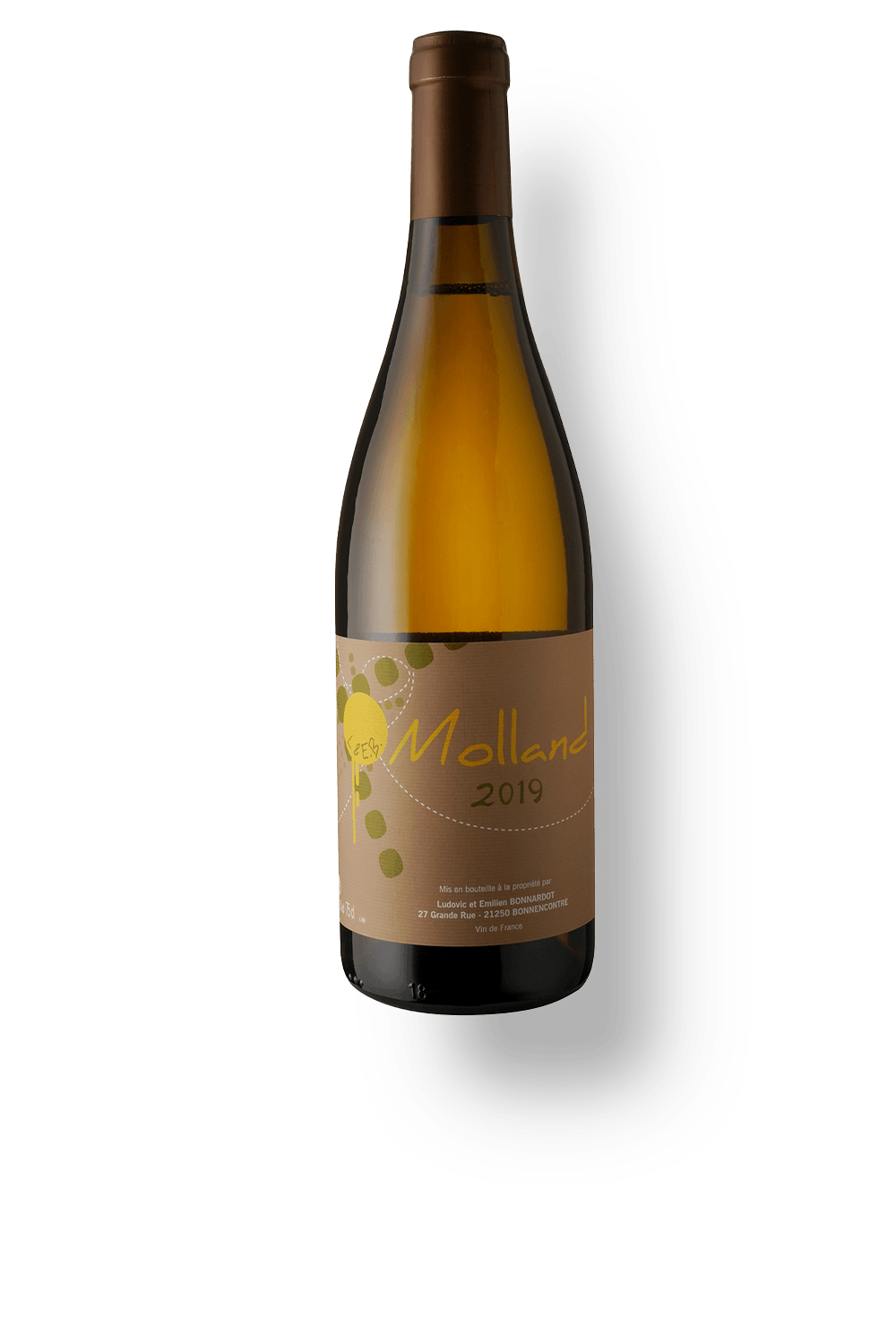 Vinho Domaine Bonnardot Branco Seco França Molland Chardonnay 2019 750ml