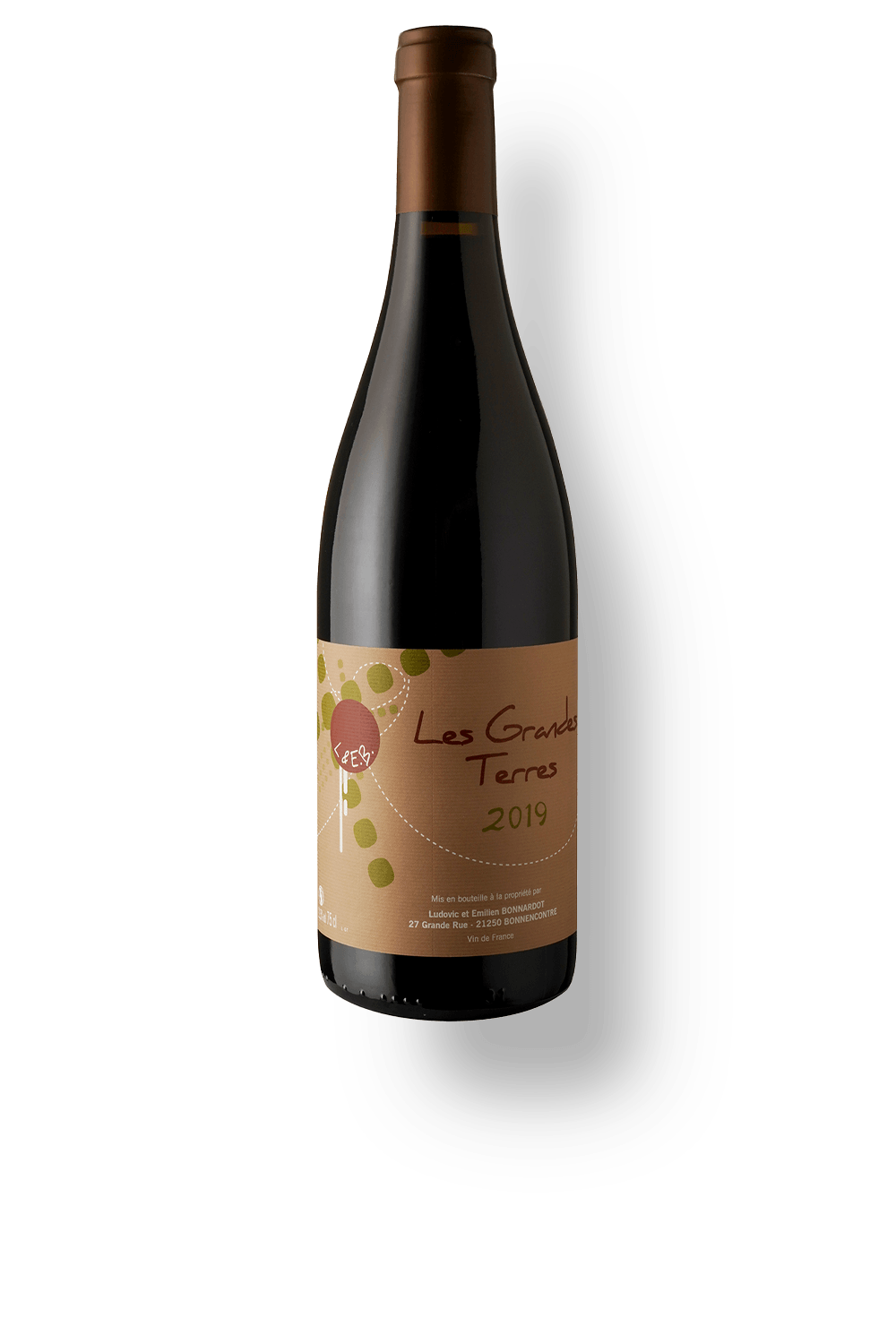 Vinho Domaine Bonnardot Tinto Seco França Les Grandes Terres Pinot Noir 2019 750ml