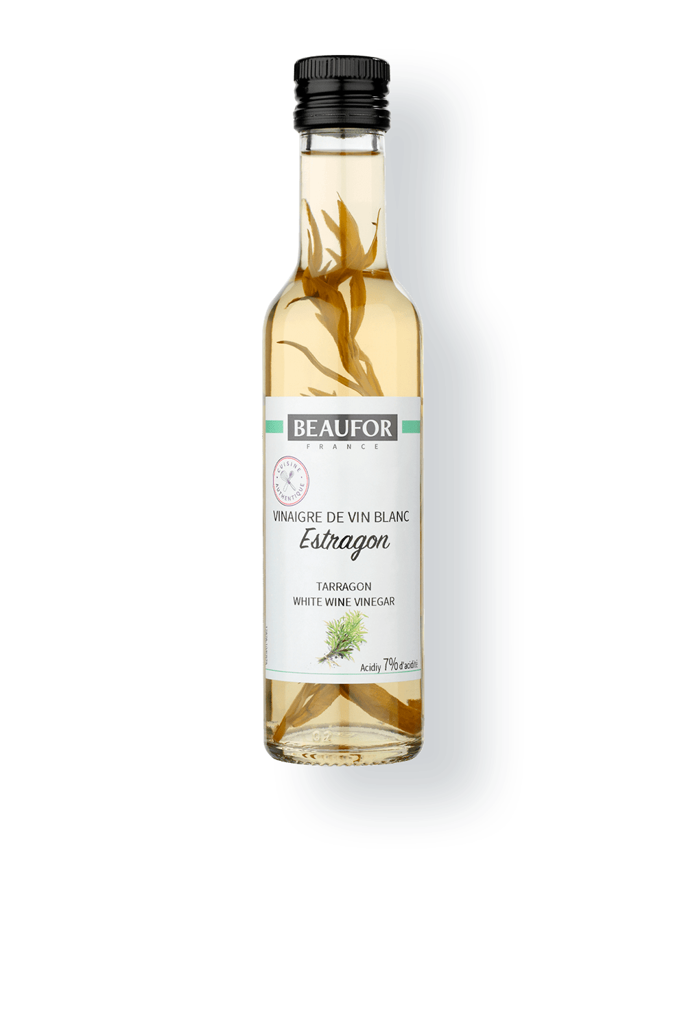 Vinagre de Vinho Branco C/ Estragao 250ml Beaufor
