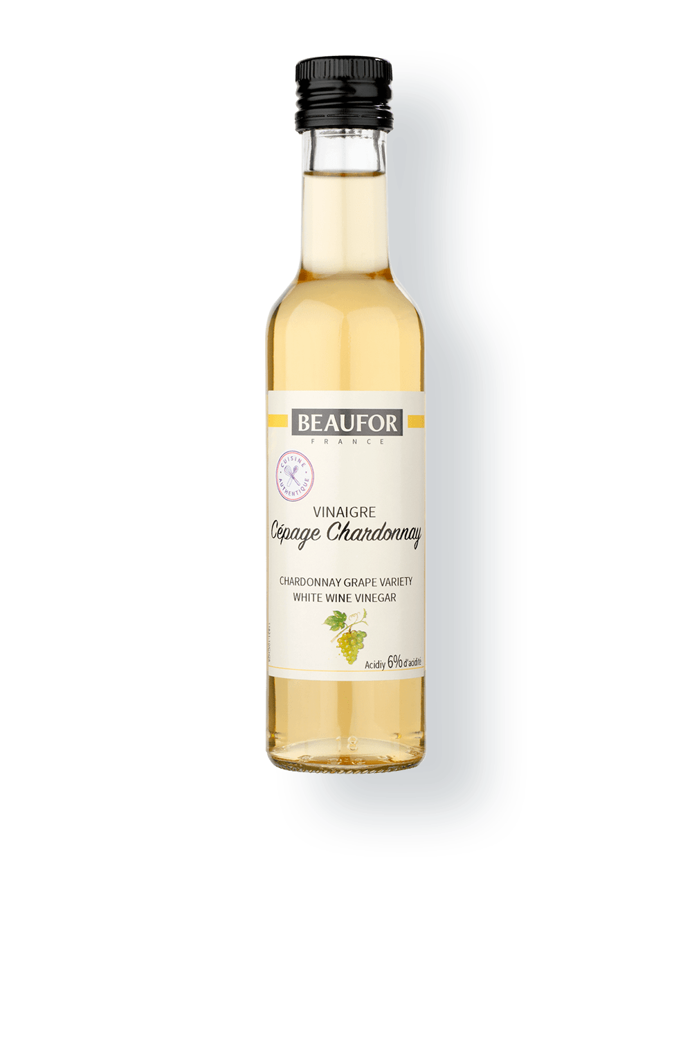 Vinagre de Vinho Branco Uva Chardonnay 250ml Beaufor