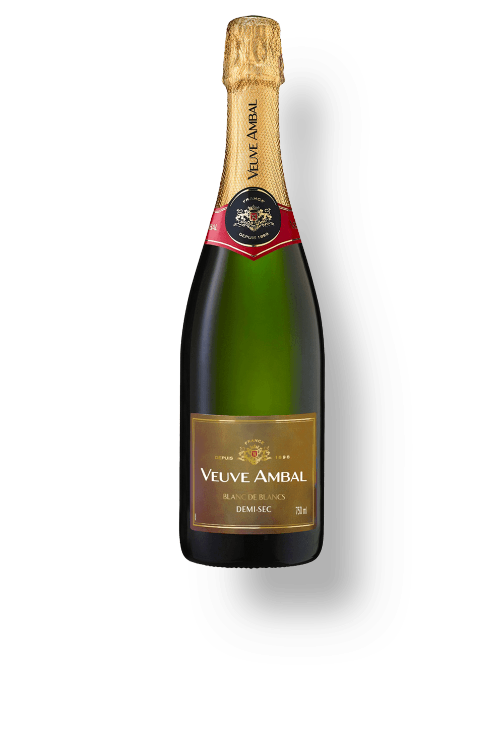 Espumante Veuve Ambal Branco Demi Sec França Blanc de Blancs Airén 750ml