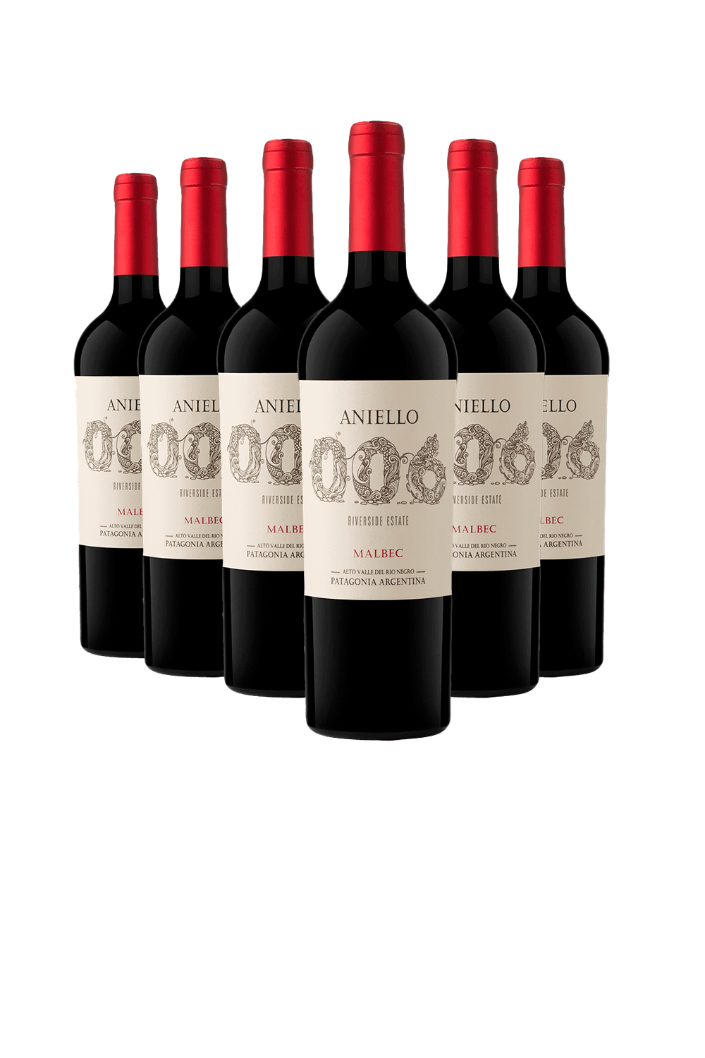 Vinho Bodega Aniello Tinto Seco Argentina 006 Riverside Estate Malbec 2022 750ml - 6 Unidades
