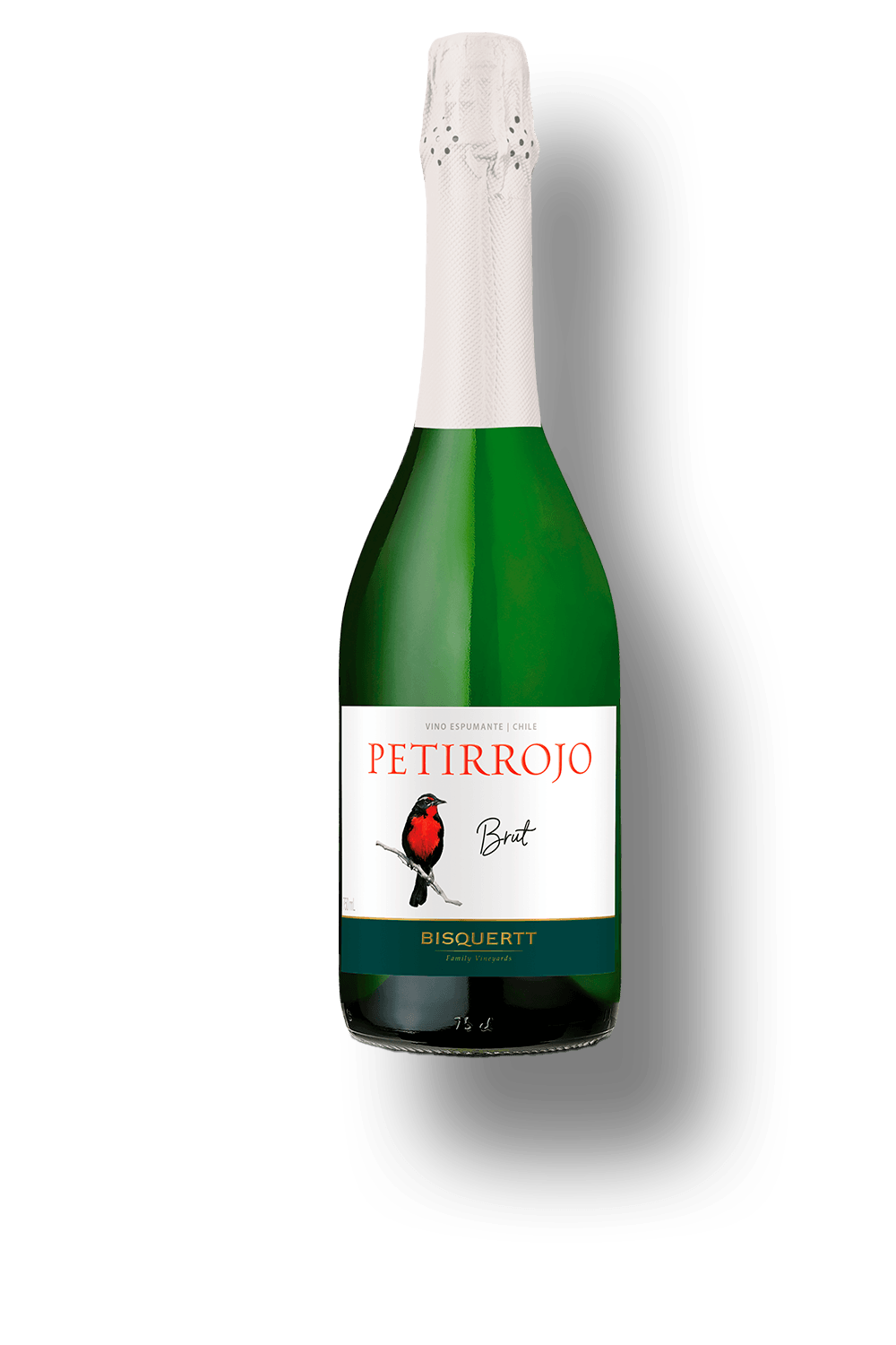 Espumante Bisquertt Family Vineyards Branco Brut Chile Petirrojo Chardonnay, Pinot Noir 750ml
